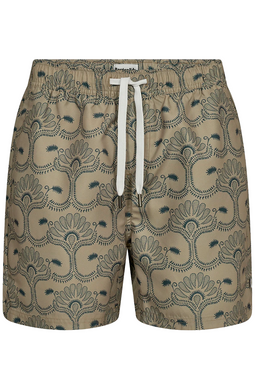 Resteröds Swim Shorts Quick Dry Print Beige