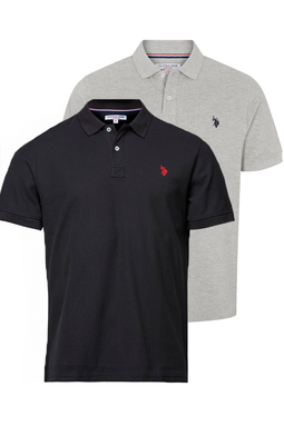U.S. POLO ASSN. 2-Pack Polo Alfred Black/Grey