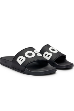 Hugo Boss Logo Slides Black