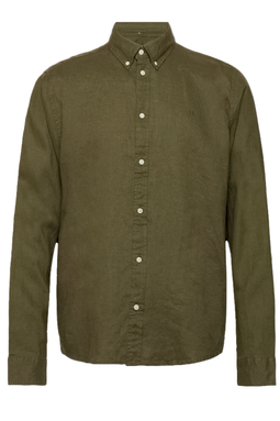Les Deux Linen Kris Shirt Olive