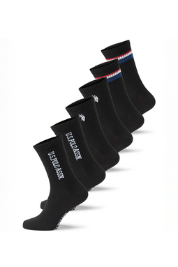 U.S. POLO ASSN. 6-Pack Socks BO Black