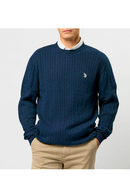 U.S. POLO ASSN. Cable Knit Signature Navy