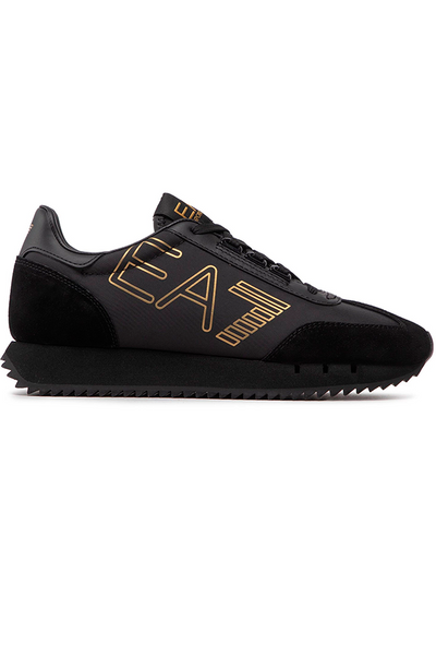ea7 sneakers black gold