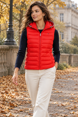 Tommy Hilfiger Women Down Filled Vest Red