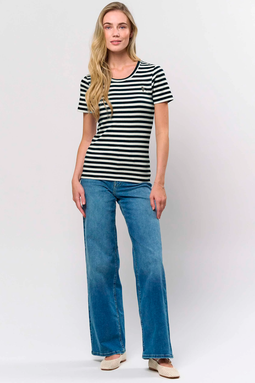 U.S. POLO ASSN. Women Stripe T-shirt Carla Navy