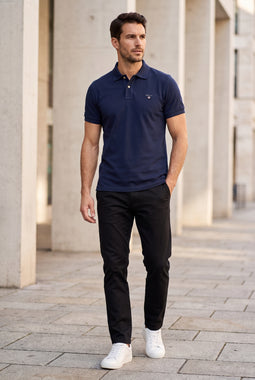 GANT Piqué S/S Polo Regular Navy