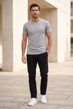 Calvin Klein Institutional S/S Chest Tee Grey