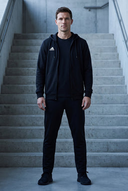 Adidas Stripe Zip Hoodie Black