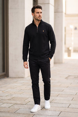 Ralph Lauren 1/4 Zip Logo Pullover Black