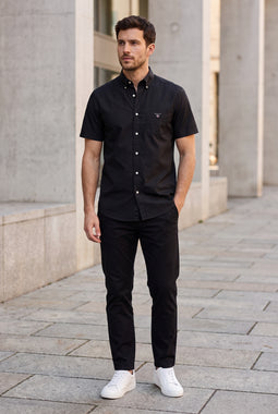GANT Broad Shirt Short Sleeve Black