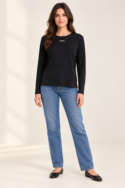 Hugo Boss Women Pyjamas T-shirt Soft Cotton Black