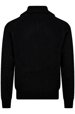 Resteröds Full-Zip Knit Pullover Black