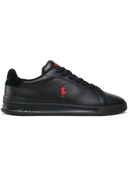 Ralph Lauren Heritage Suede Court Sneaker Black