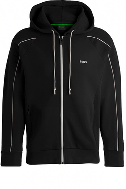 Hugo Boss Saggy 1 Zip Hoodie Black