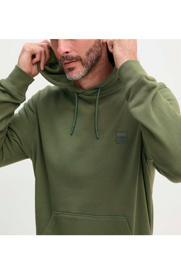 Hugo Boss Patch Wetalk Logo Hoodie Green