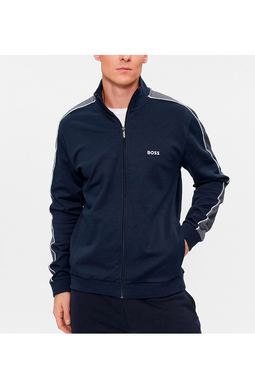 Hugo Boss Full Zip Contrast Logo Tracktop Navy