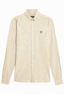 Lyle & Scott Linen Shirt Regular Sand