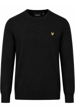 Lyle & Scott Merino Crew Knit Black