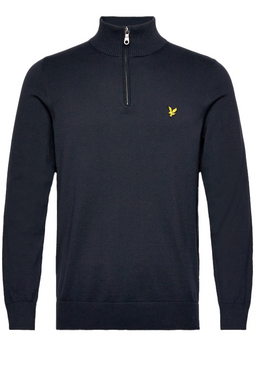Lyle & Scott Merino Half-Zip Knit Navy