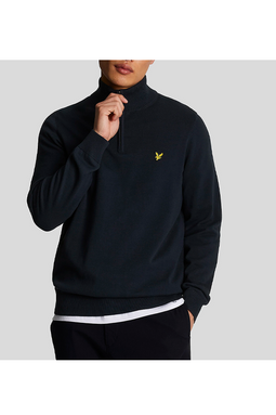 Lyle & Scott Merino Half-Zip Knit Navy