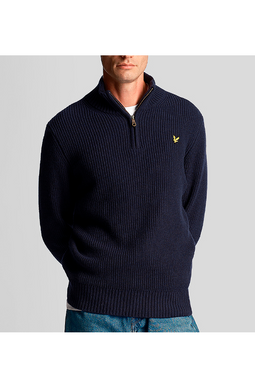 Lyle & Scott Ribbed Half-Zip Navy