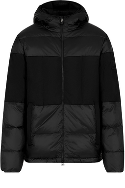 Armani EA7 Hooded Down Jacket Black