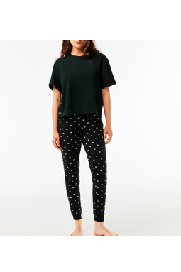 Lacoste Women Pyjamas Set Logo Black