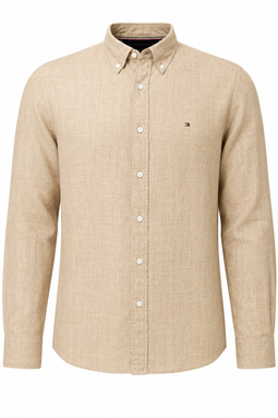 Tommy Hilfiger Regular Linen Shirt Sand