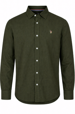 U.S. POLO ASSN. Linen Shirt Bolt Forest