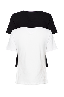 Tommy Hilfiger Women V-Neck 2-pack Tee Regular Fit Black/White