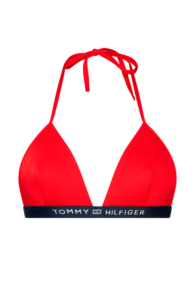 zone for mig nationalisme Tommy Hilfiger Women Triangle Bikini Top Red – Luxivo