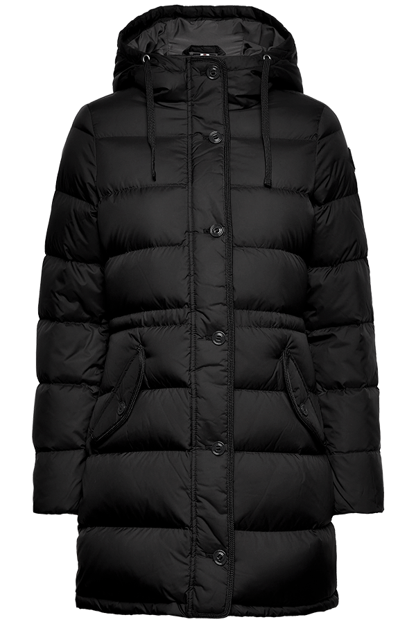 GANT Women Long Jacket Down Puffer Black Luxivo