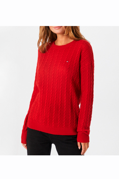 Tommy Hilfiger Women Cable Knit Red – Luxivo