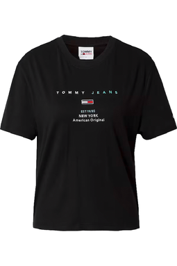 Tommy Hilfiger Women Small Logo Text Tee Black