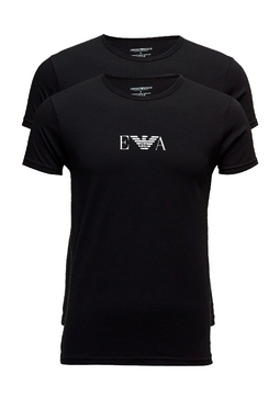 Armani Logo Tee 2-Pack Black
