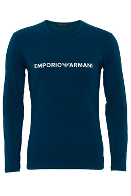 Armani Slim L/S Tee Emporio Eagle Navy