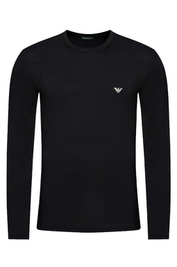 Armani L/S Tee Emporio Logo Black