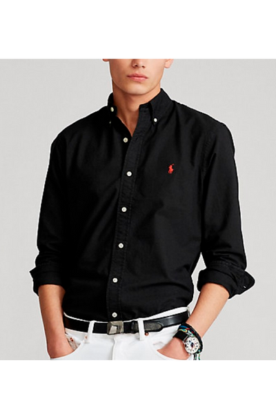 Lauren Oxford Shirt Black Luxivo
