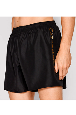 Armani EA7 Side Logo Swim Shorts Gold