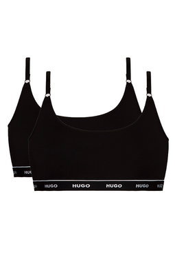 Hugo Boss Women Logo Bralette 2-Pack Black