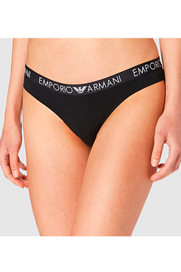 Armani Women 2-Pack Brazilian Iconic Cotton Black/White