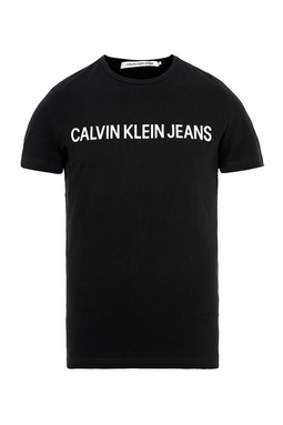 Calvin Klein Institutional Logo Slim Tee Black - Luxivo