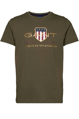 GANT Gold Shield S/S Logo Tee Racing Green