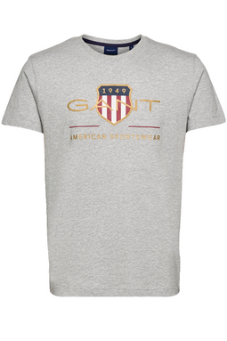 GANT Gold Shield S/S Logo Tee Grey