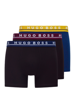 Hugo Boss Boxers 3-Pack Black W. Multi Color Waistband