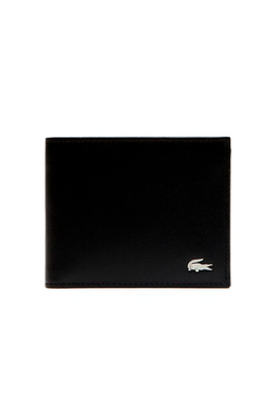 Lacoste Leather Card Wallet Black - Luxivo
