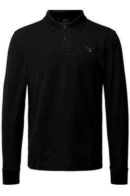 GANT Piqué L/S Polo Regular Black