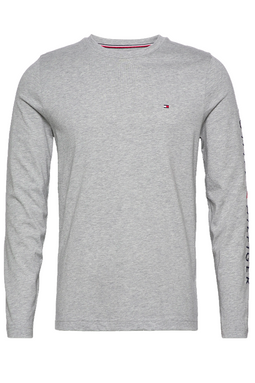 Tommy Hilfiger L/S Logo Sleeve Tee Grey