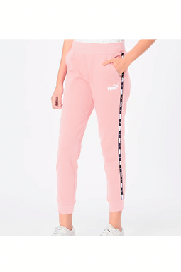 PUMA Women Tape Sweatpants Logo Rose