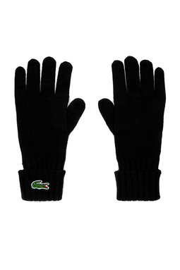 Lacoste Wool Knit Gloves Black